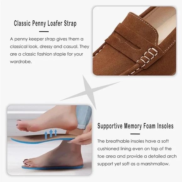 Kordal Espresso Brown Suede Women's Penny Loafers Driver Shoes - Picture 3 of 9